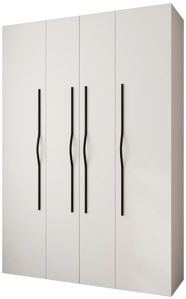 Dulap de haine 170 cm Carmela 40-2 (alb + Negru). 1126573