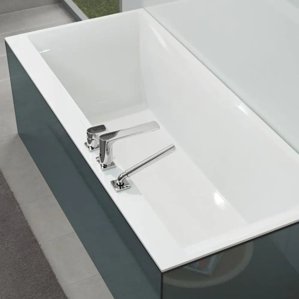 Cada de baie Duo 190x90 cm, Quaryl, alba