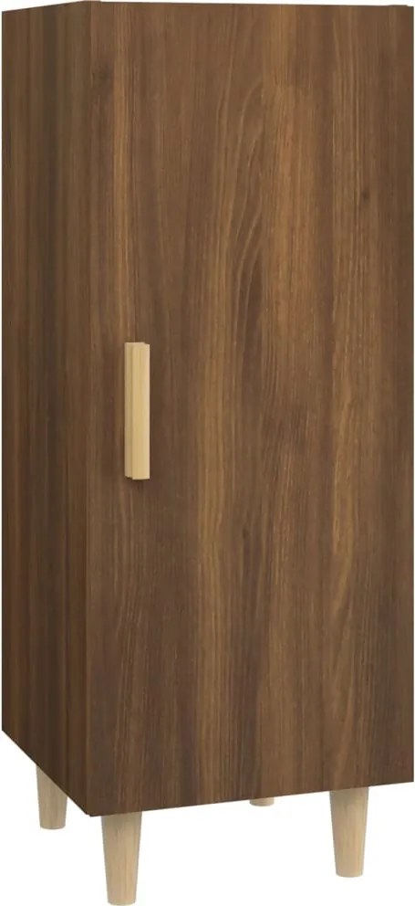 vidaXL Servantă, stejar maro, 34,5x34x90 cm, lemn compozit