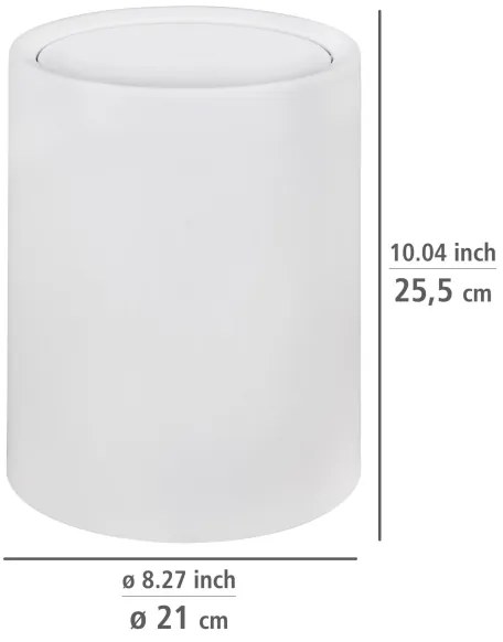 WENKO 25209100 - Coș ATRI 21 x 25,5 cm, alb