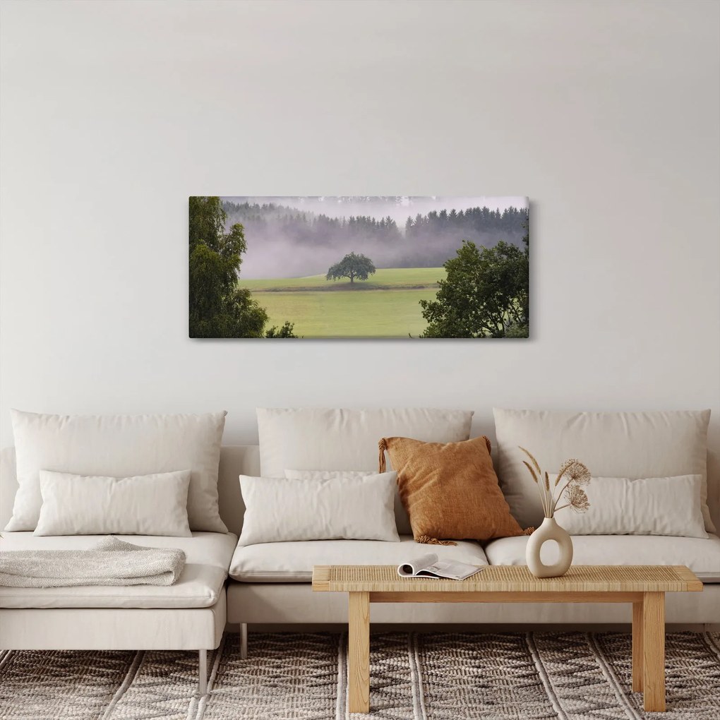 Tablou - Lunca cu copac (120x50 cm)