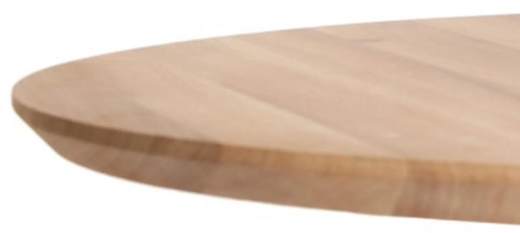 Masa rotunda din stejar cu picioare subtiri • model TALMA | Dimensiuni: 140x77x3 cm
