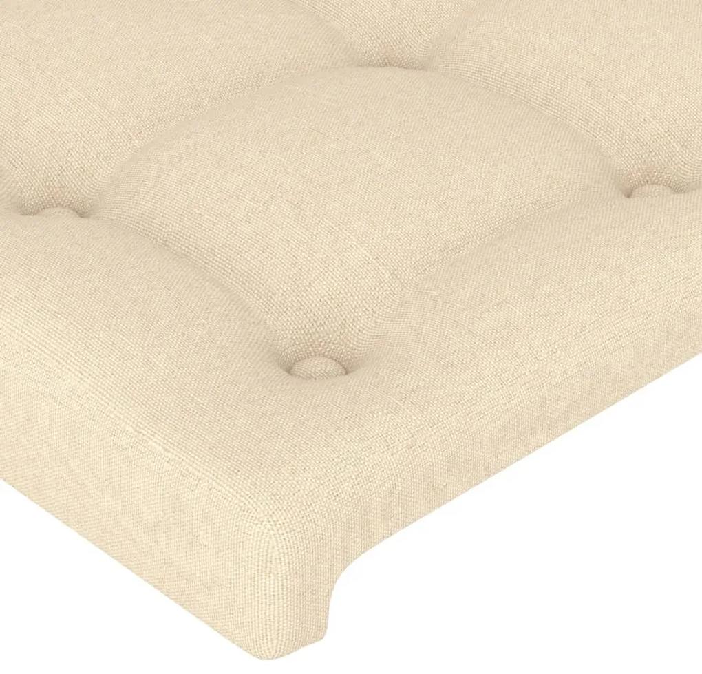 Tablie de pat cu aripioare crem 83x23x78 88 cm material textil 1, Crem, 83 x 23 x 78 88 cm