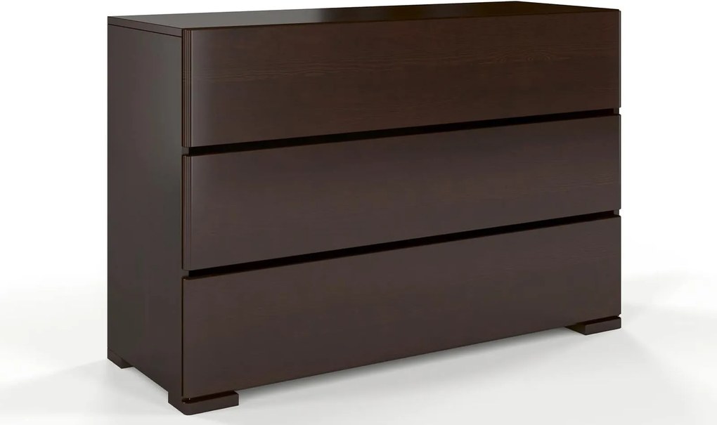Comodă lemn masiv TerraCraft Pin 3 sertare, 120 × 45 × 81 cm