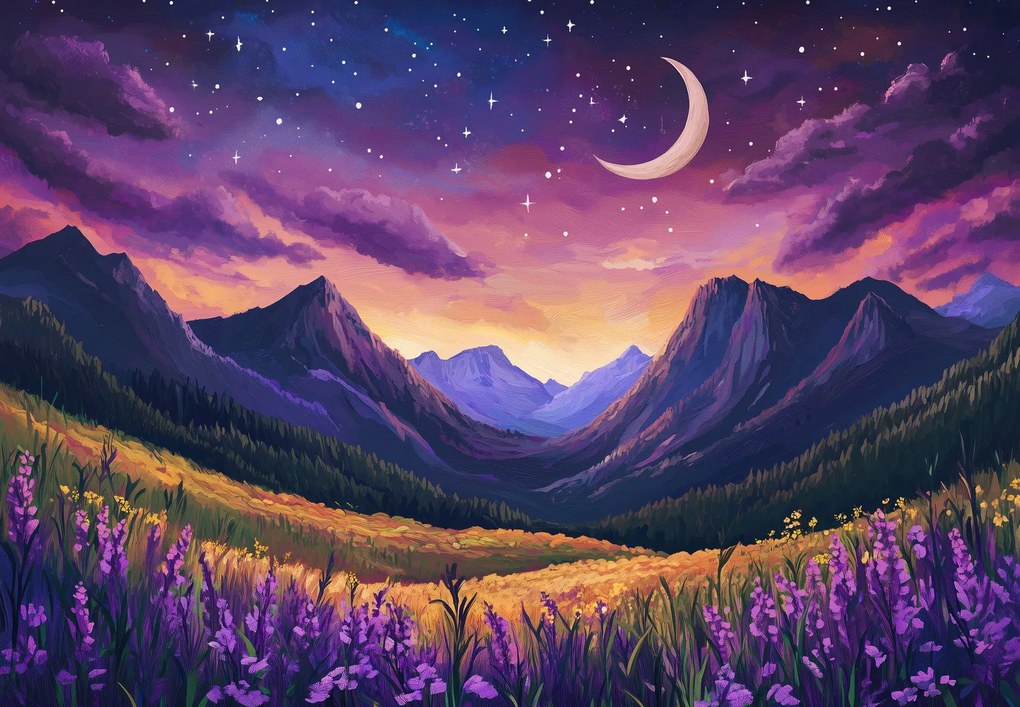 Fototapet - Peisaj violet (147x102 cm)
