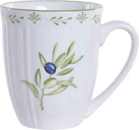 Cană stil Mediterraneean verde , din portelan , "Oliv"