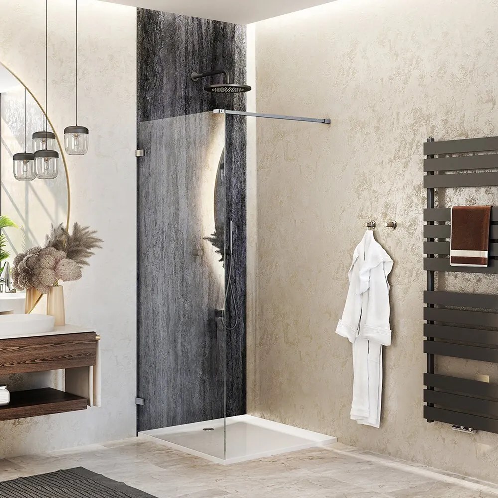 Paravan de dus tip Walk-in Roth Melina 90x200 cm profil crom