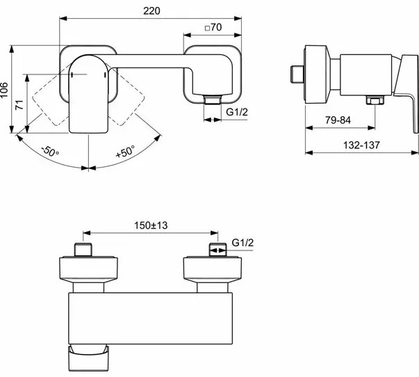 Baterie dus Ideal Standard Edge