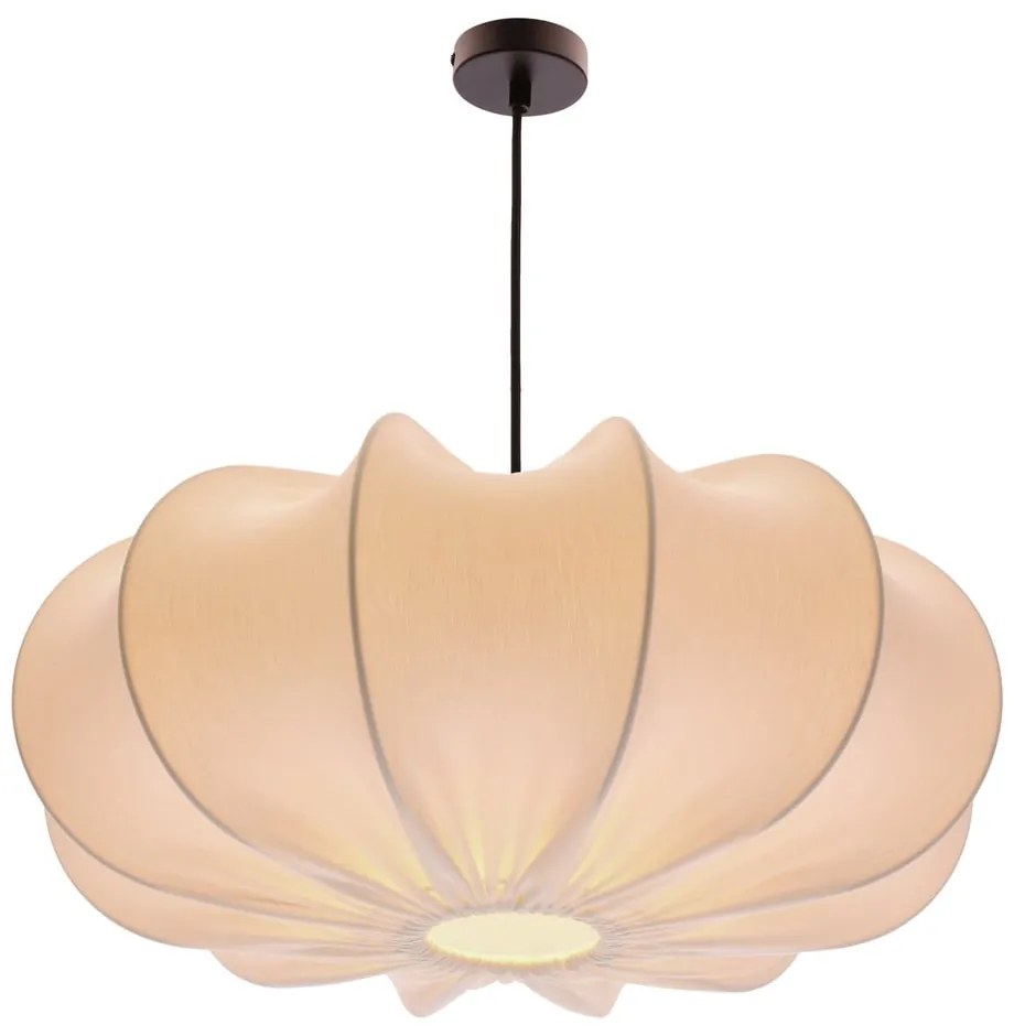 Lustră albă cu abajur textil ø 52 cm Cafee – Candellux Lighting