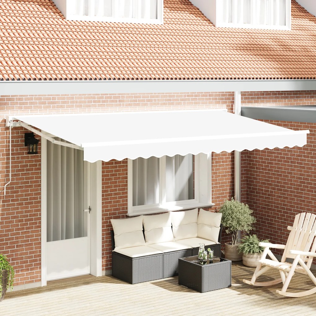 vidaXL Material de înlocuire pentru copertină Alb 400 x 200 cm Pânză