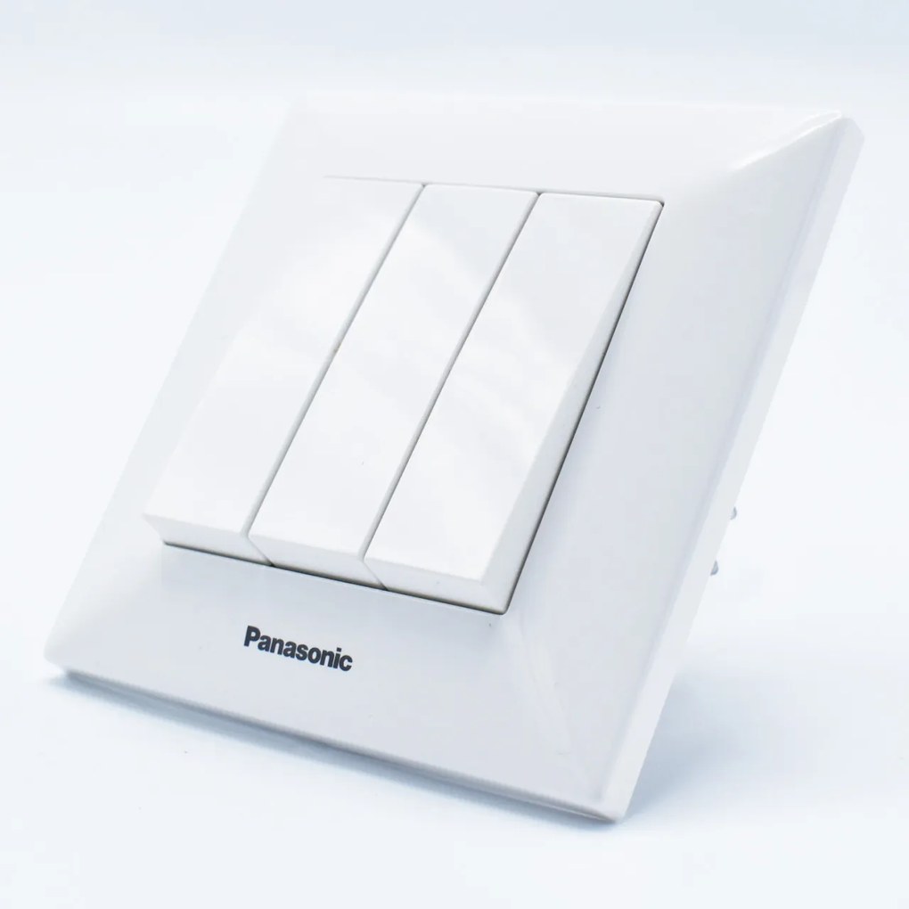 Intrerupator triplu Arkedia Panasonic, ST, alb