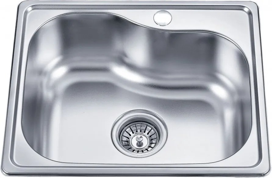Chiuveta inox Inter Ceramic cu o cuva fara picurator finisaj inox satinat 47.5x40 cm