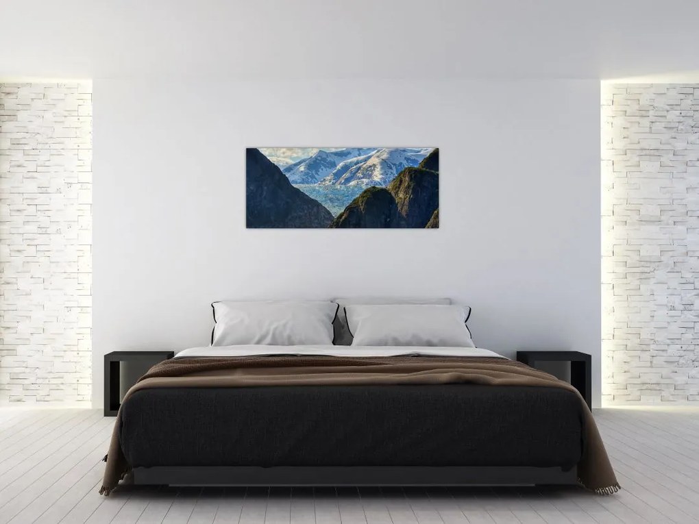 Tablou cu peisaj cu munții (120x50 cm)