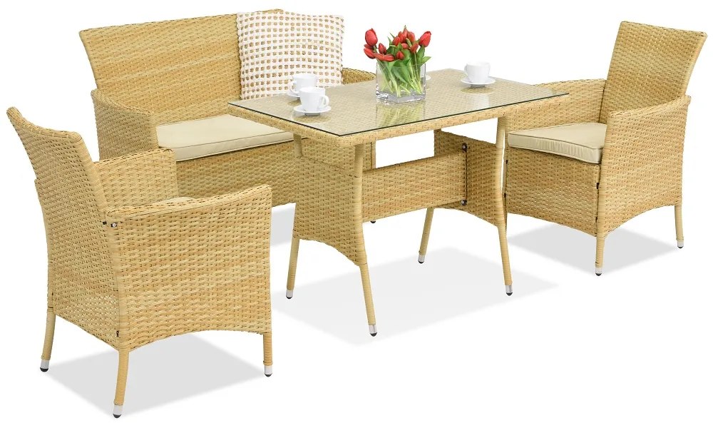 Mobilier de gradina Polyrattan Valetta Garden Point bej