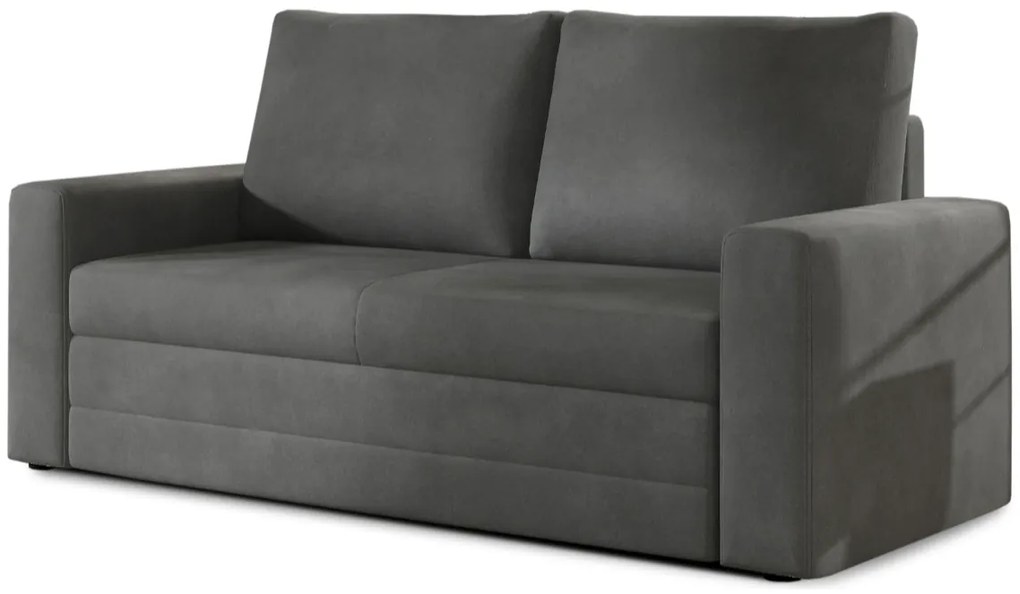 Canapea extensibila 2 locuri WAVE, gri inchis