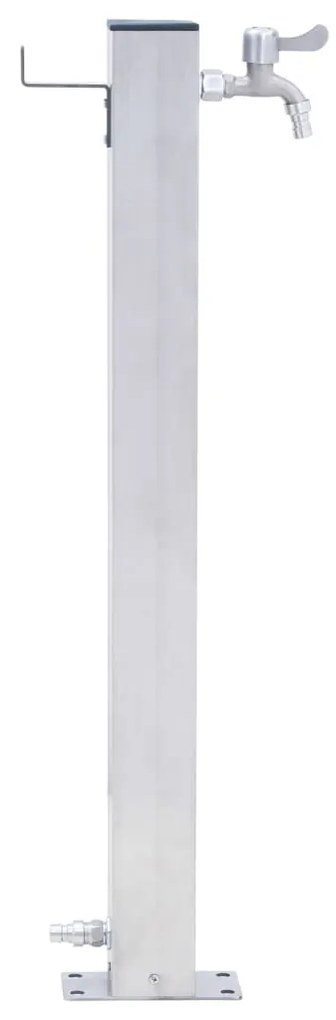 Coloana de apa de gradina, 40 cm, otel inoxidabil, patrat