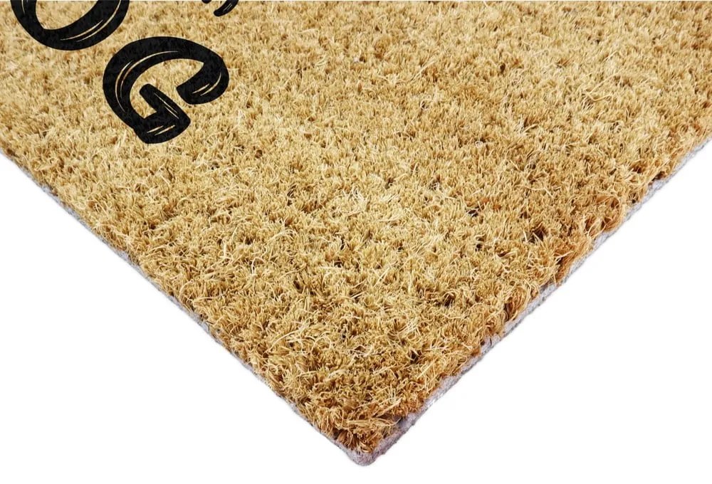 Covoraș de intrare din fibre de nucă de cocos 40x60 cm Life Is Better With a Dog – Artsy Doormats