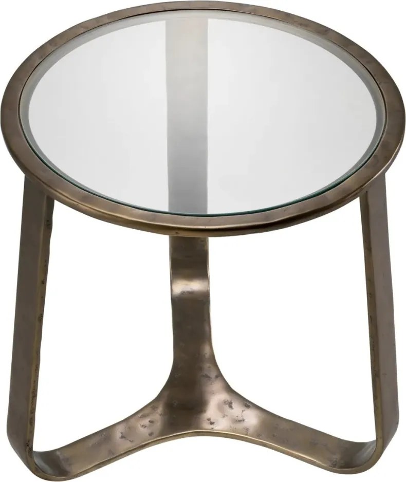 Masuta auxiliara LUX din Aluminiu, Sticla, Cambronne 50cm