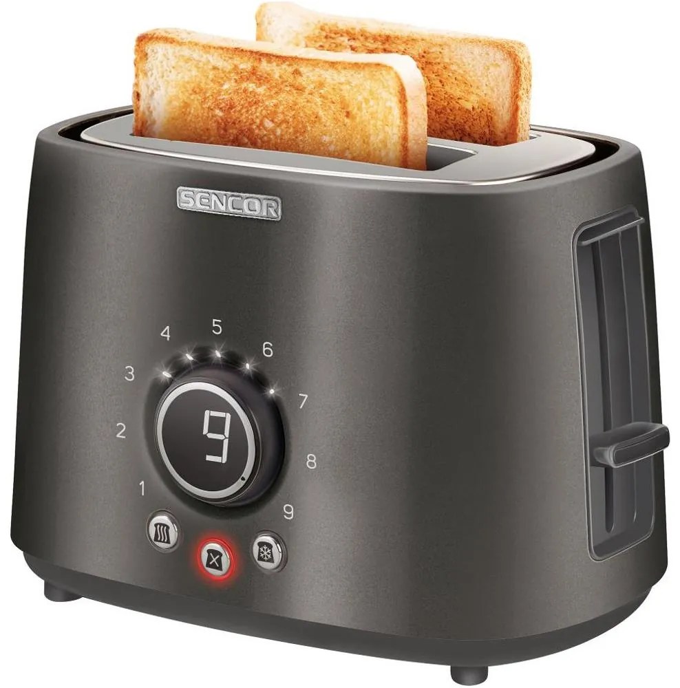 Sencor - Prăjitor de pâine cu 2 fante, 1000 W/230 V, antracit
