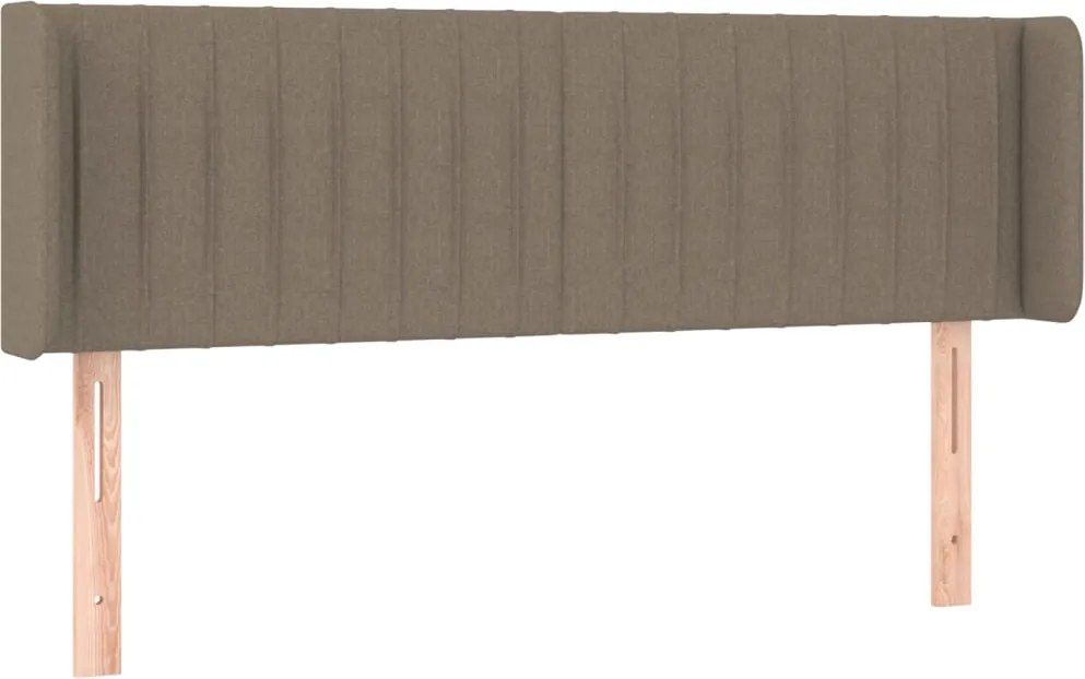 vidaXL Tăblie de pat cu aripioare gri taupe 147x16x78/88 cm textil