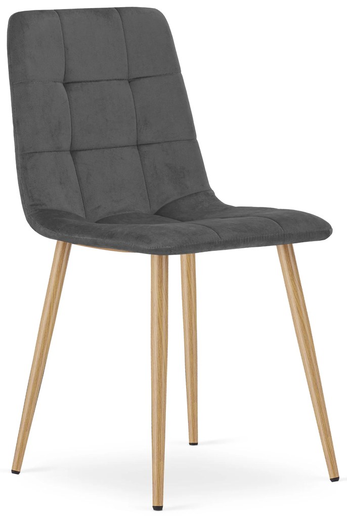 Scaun catifea gri inchis KARA