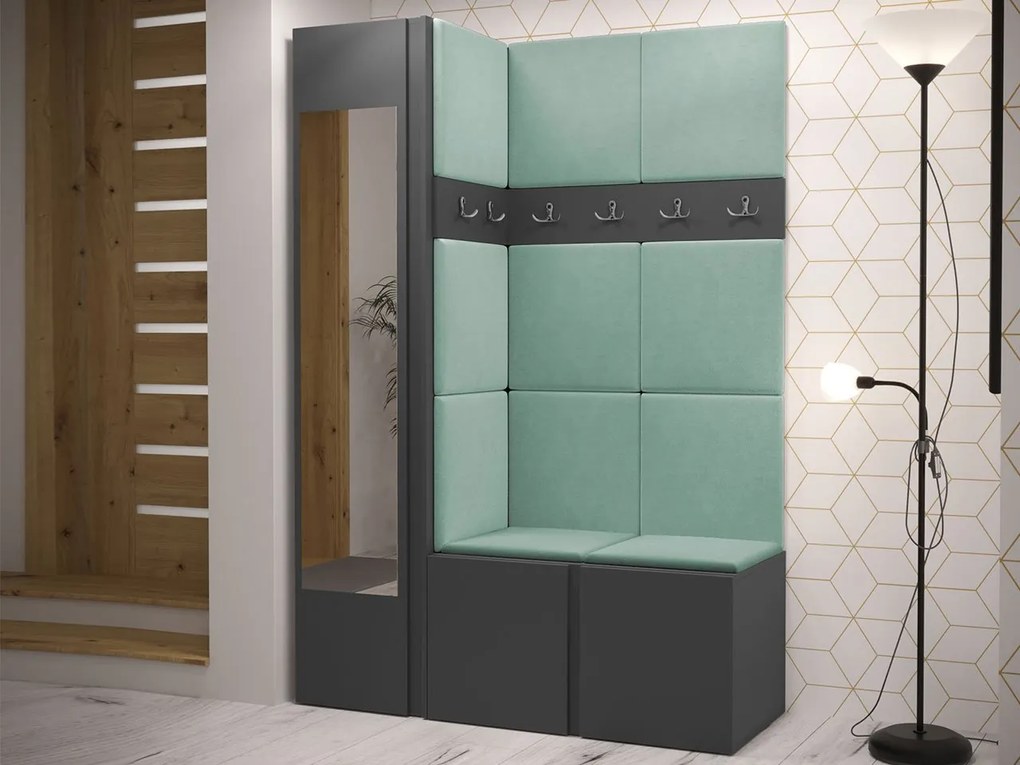 Mobilier hol Tovenaz X (grafit) (cu oglindă). 1104784
