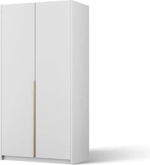 Dulap Bregma II cu uși batante – 2 uși – 100x58x204 cm – Alb – Varianta 2