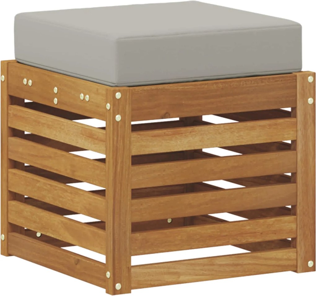 vidaXL Bancă de exterior natural 43 x 43 x 37 cm Lemn Solid de Acacia