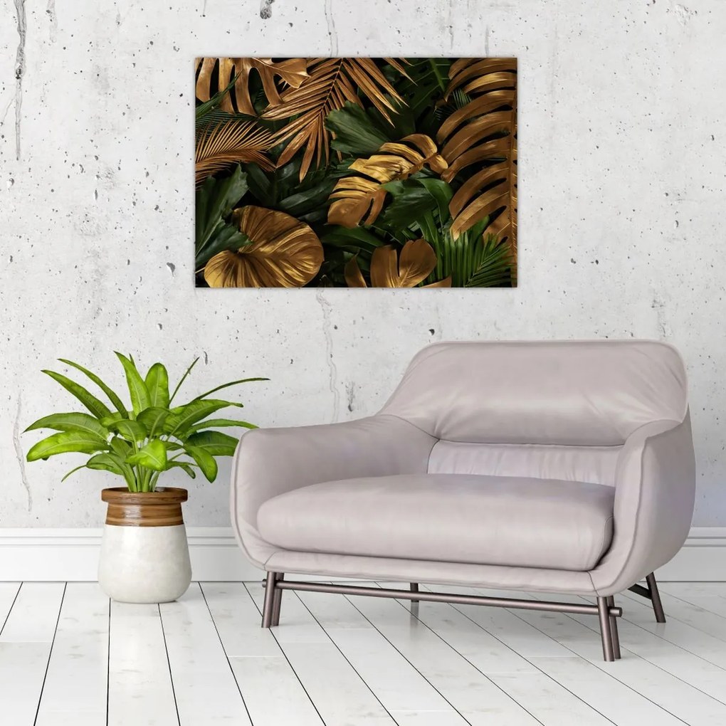 Tablou - Frunze aurii (70x50 cm)