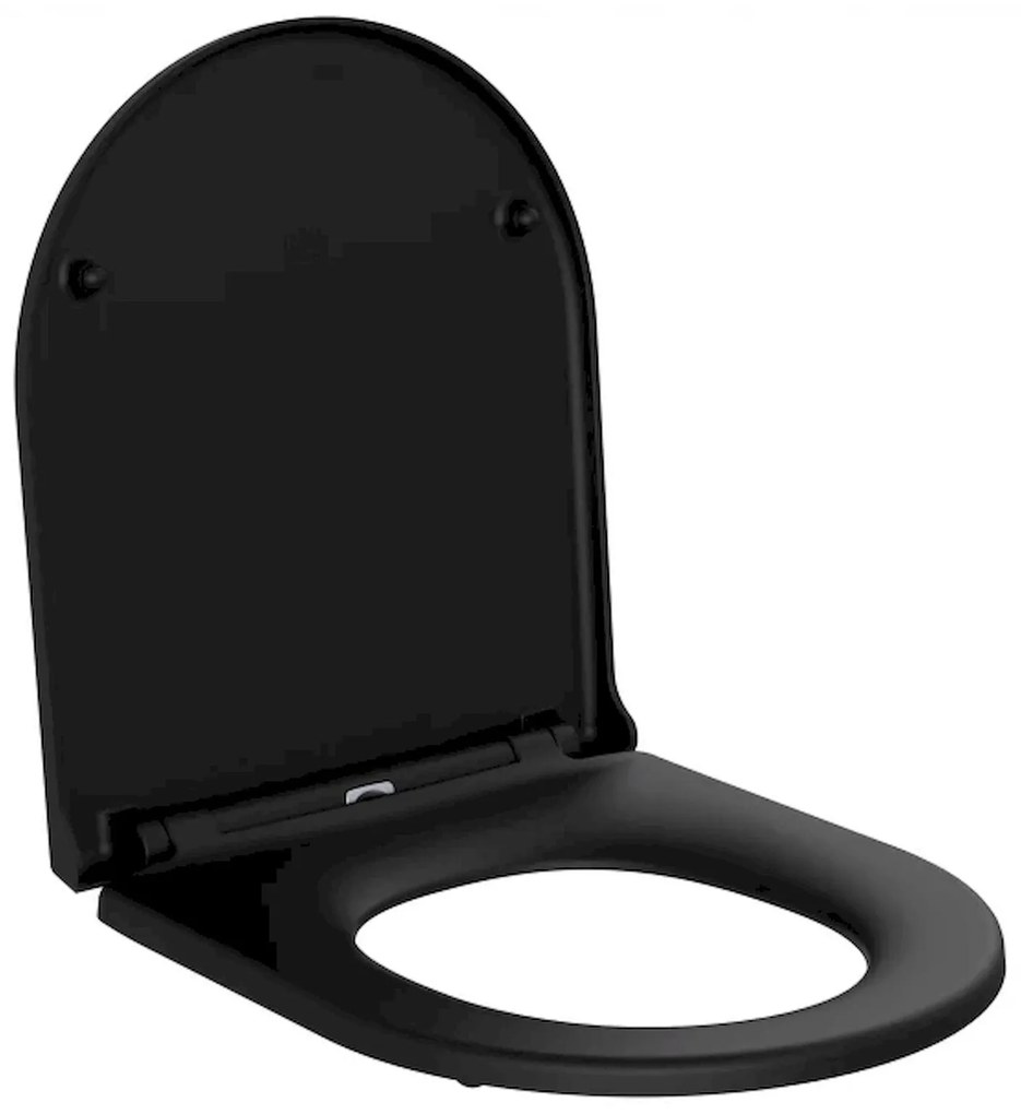 Capac Wc cu soft close si quick release, Feeling, negru mat, RAK Negru