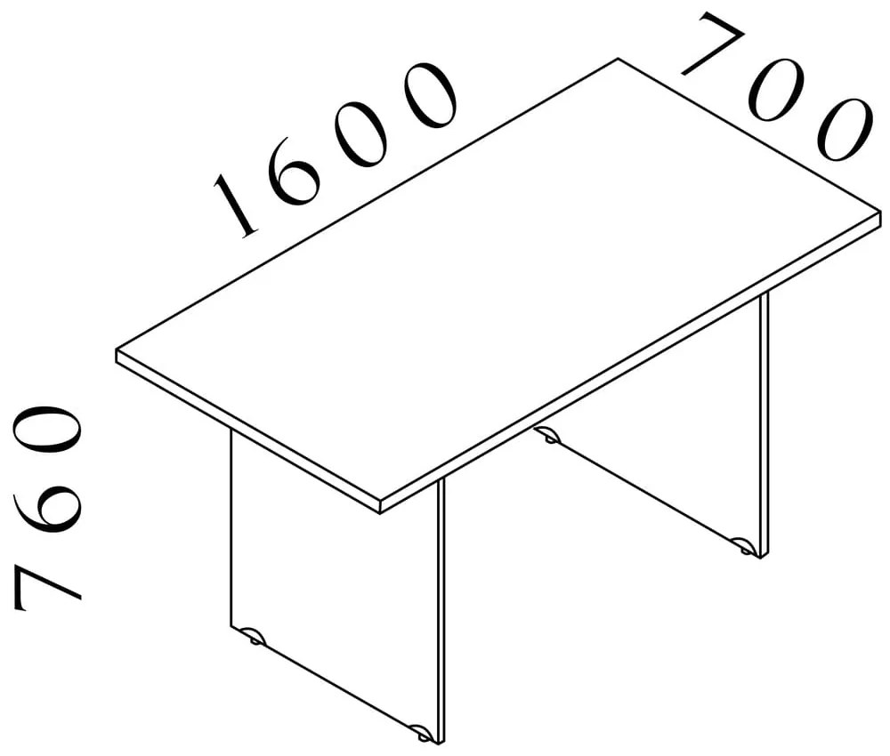 Masa de intalnire Visio LUX 160 x 70 cm, stejar