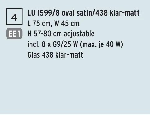 Candelabru 8 brate elegant design modern OPALDESIGN, satin
