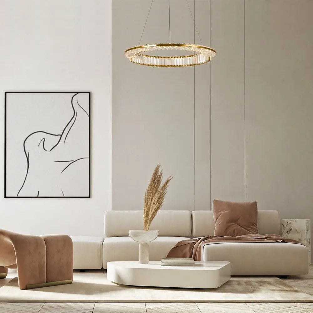 Lustra LED suspendata design modern Krone 62cm, 3000K
