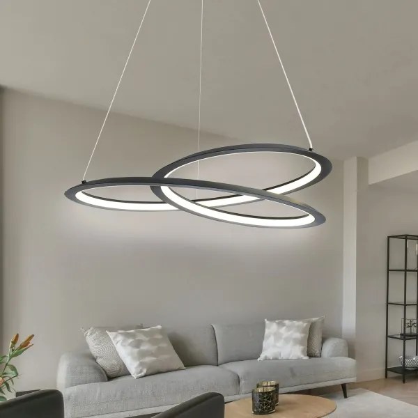 Lustră LED pe cablu TANGO LED/44W/230V 4000K d. 60 cm negru