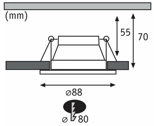 Paulmann 93404 - Set 3x LED 6,5W IP44, luminar baie COLE, dimabil, 230V