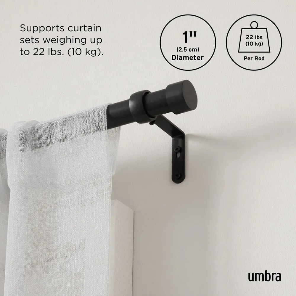 Galerie de perdea 168 - 305 cm extensibilă din oțel Cappa – Umbra