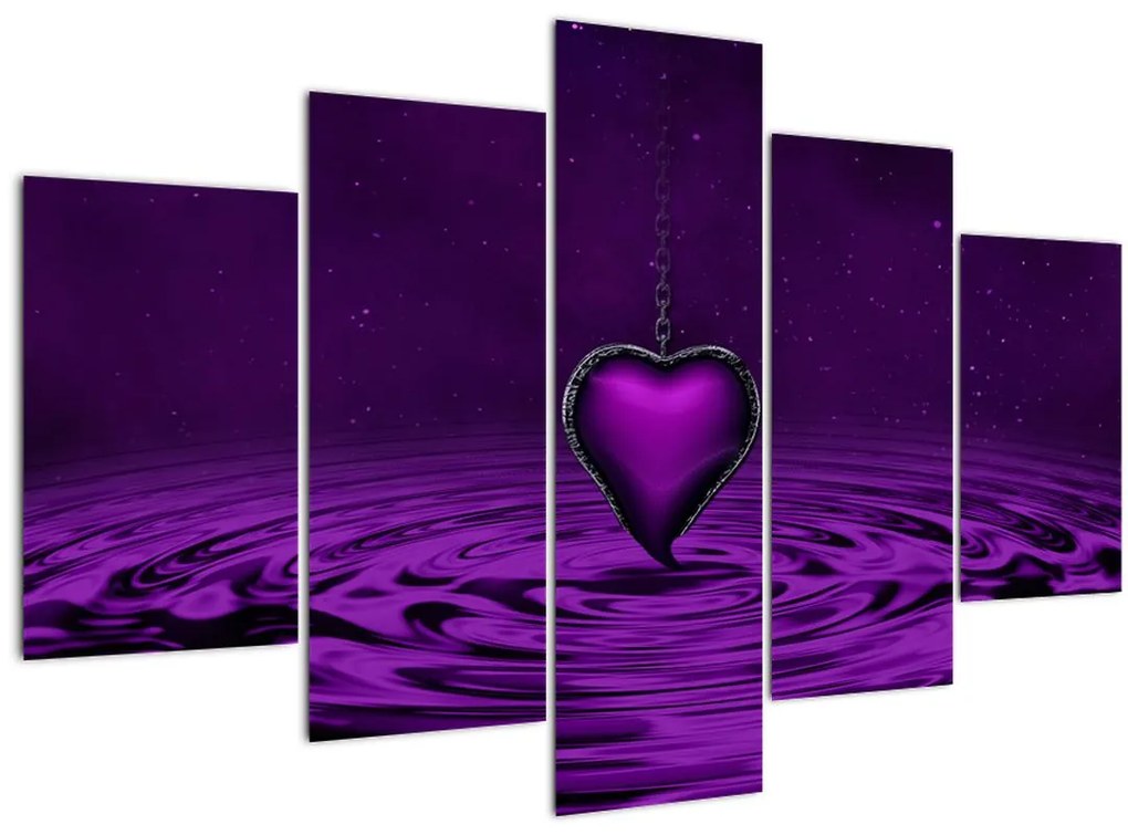 Tablou ci inima violetă (150x105 cm)