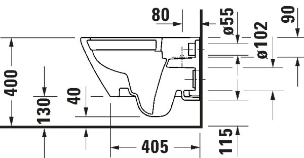 Duravit 49030900B2 - WC suspendat D-CODE cu capac ceramică/ alb lucios