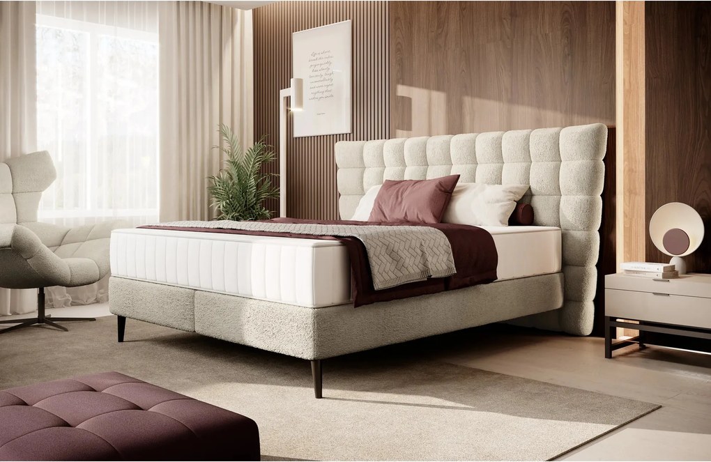 Pat INFERNO 160x200, personalizabil materiale Gama Premium, cu suport