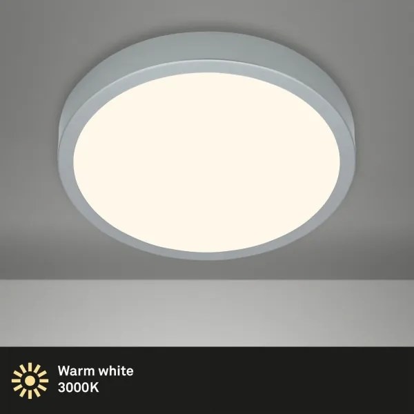 Plafonieră LED Briloner 3703-014 RUNA LED/24W/230V 3000K d. 38 cm argintiu