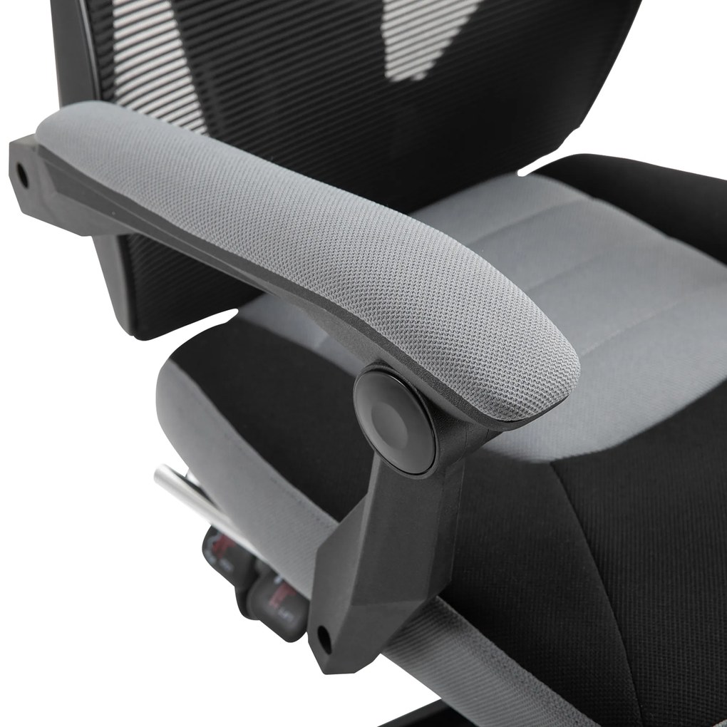 Vinsetto Scaun de Birou Ergonomic Reclinabil cu Suport Picioare Retractabil, Gri | Aosom Romania