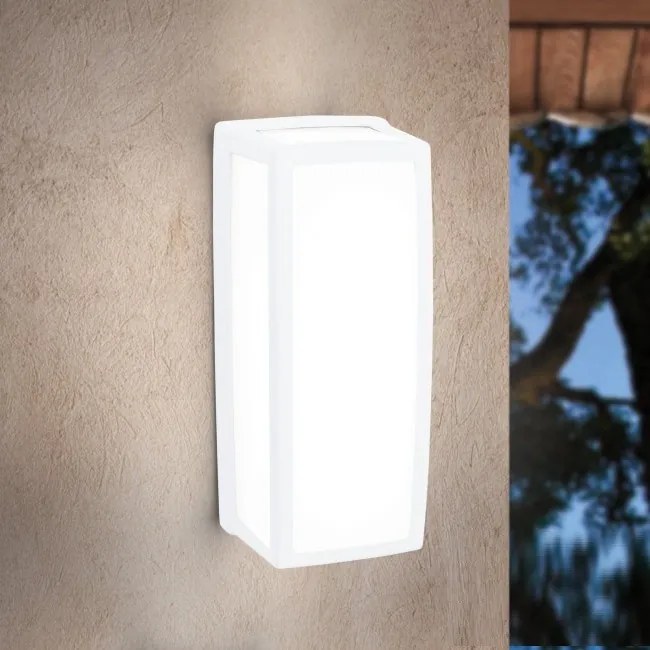 Aplica perete LED de exterior moderna IP54 Bob alba