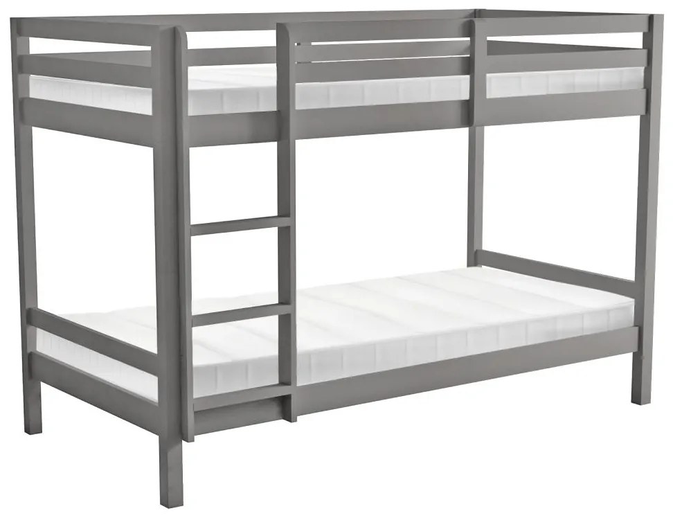 Pat etajat pentru copii 90 cm Invocato (gri) (cu somieră). 1116362