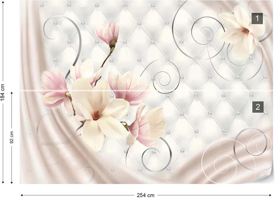 Fototapet GLIX - Magnolia Flowers Luxury 2 + adeziv GRATUIT Tapet nețesute - 254x184 cm