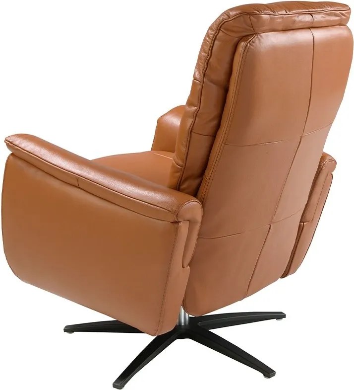 Fotoliu design LUX cu functia relax Cowhide brown leather