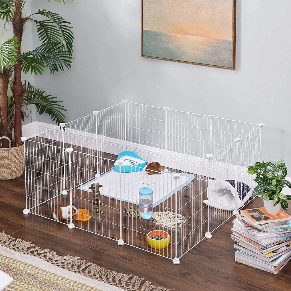 Gard pentru animale mici ANIMAL 143x73x46 cm, alb
