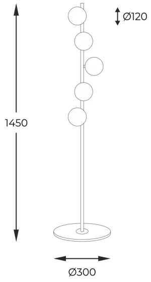 Lampadar Zuma Line 5649 ALI 5xG9/40W/230V
