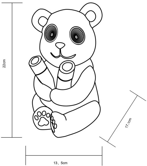 Corp de iluminat LED solar SOLAR LED/0,12W/3V IP44 panda Globo 33876