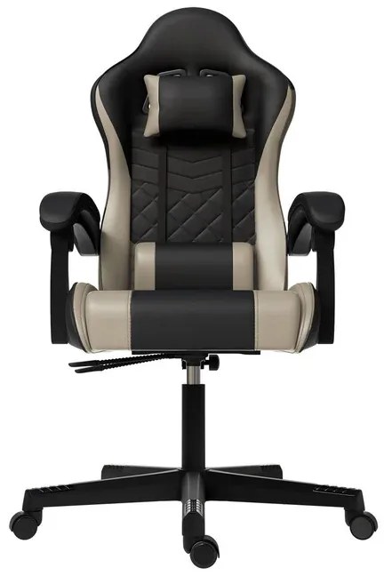Juskys Scaun de birou HyperSeat - negru/bej