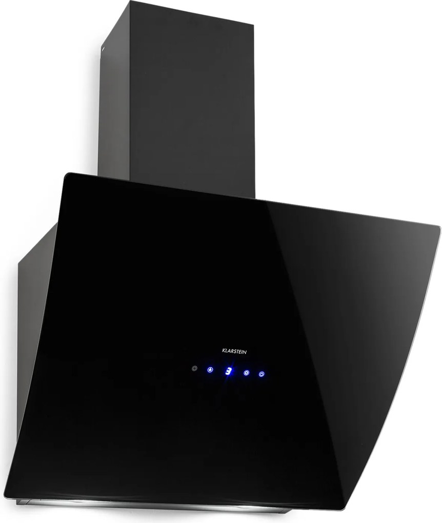 Klarstein ANNABELLE 60, hotă pentru aburi, sticlă, 641 m3 / h, panou tactil, negru